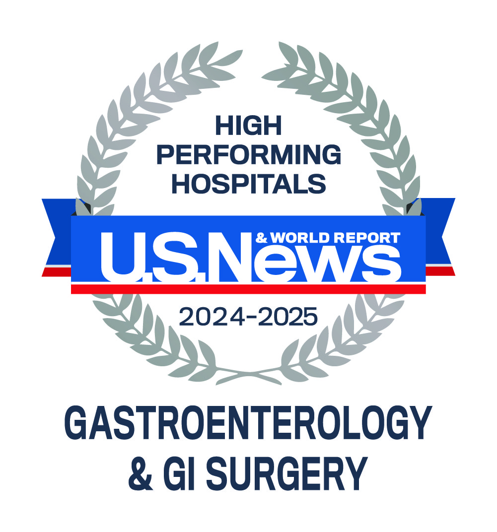 US News and World Report High Performing Hospitals Gastroenterology and GI Surgery 2024-2025