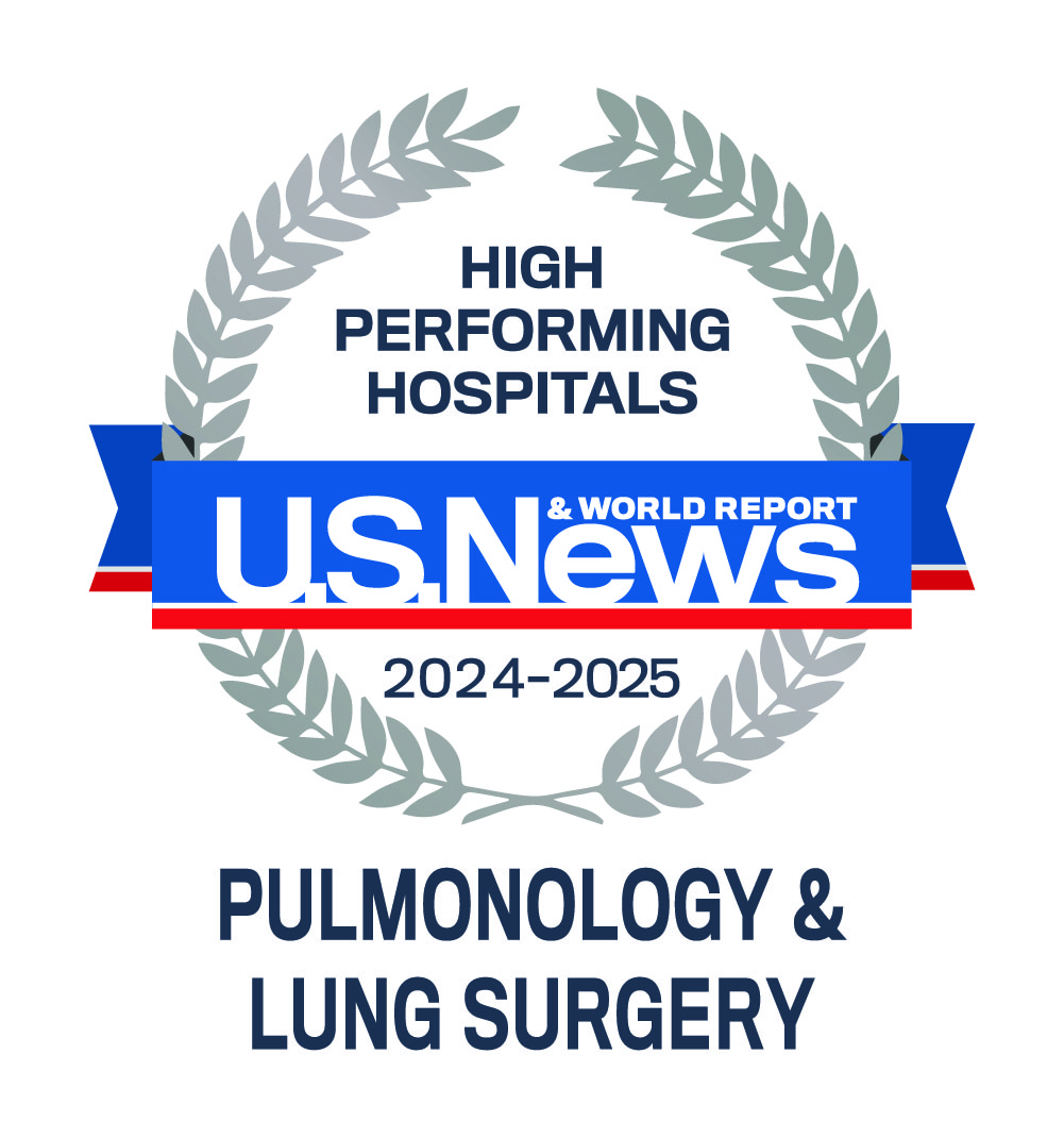 US News and World Report High Performing Hospitals Pulmonology and Lung Surgery 2024-2025