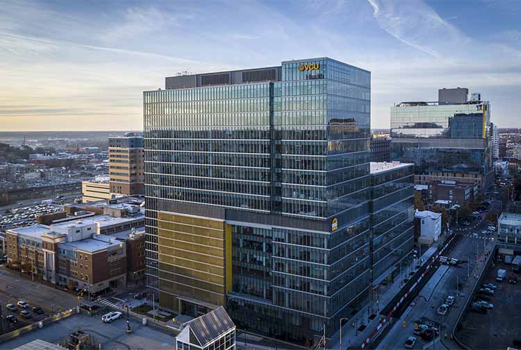 The Adult Outpatient Pavilion, aerial shot