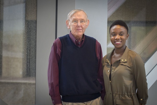 Jan Chlebowski, Ph.D., and Abigail Oyelayo.